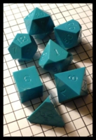 Dice : Dice - Dice Sets - Gamescience Opaque Turquoise Blue - Top Shelf Games Sept 2010